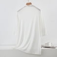 thumbnail image 2 of LangJing Womens Pajama Tops Short Sleeve Plus Size Loose Fit T Shirts High Neck Summer Spring Tops 2026 Basic Casual Sleepwear White,L, 2 of 6