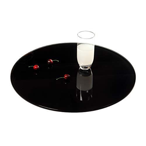 Milan Queenie Lazy Susan , Moyen, Verre Noir