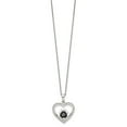 thumbnail image 2 of Auriga Fine Jewelry 925 Sterling Silver Black and White CZ Heart with Paw Print Necklace 18" for Women, 2 of 6