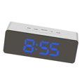 thumbnail image 4 of Reloj despertador digital LED Temperatura Escritorio Espejo de maquillaje Arte Snooze Reloj Dormitorio Decoración de oficina, Rectángulo kenally HA3237-03B, 4 of 6
