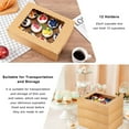 thumbnail image 5 of 6 Pack Cupcake Boxes - Hold 12 Count Cupcake Containers with Window - Ideal for Cupcakes, Desserts, Cookies (Brown), 5 of 7