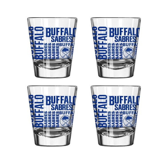 Logo Brands Buffalo Sabres 4-Pack 2oz. Shot Glass Set