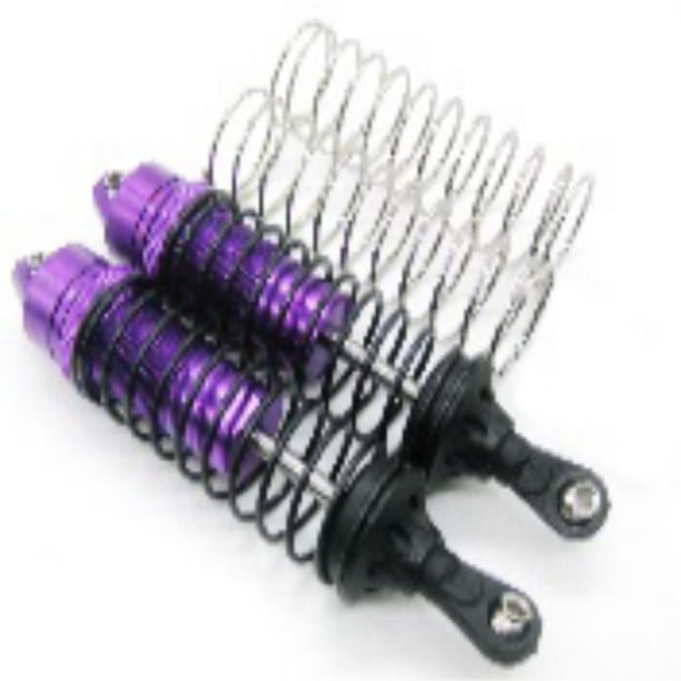 Vogacara Amortiguador de impacto frontal RCGOFFLOW, pieza de coche teledirigido, amortiguador de impacto frontal roscado para 1/8 1/8 e-revo de Kits de construcción modelo Púrpura