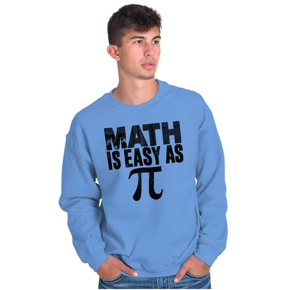 Math Is Easy As Funny Teacher Nerdy Unisex Plus Fleece Graphic Sweatshirt Brisco Brands 2X