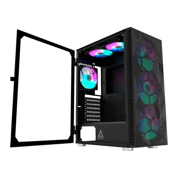 Montech X3 Mesh ATX Mid-Tower Gaming PC Case 6 RGB Lighting Fans Pre-Installed