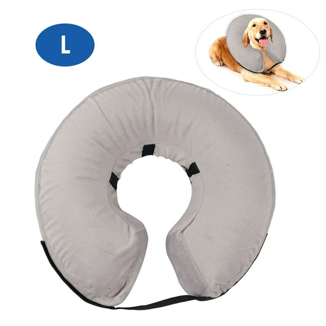 Labymos Pet Protective Inflatable Collar Soft Comfortable Washable Donut Design Dog Recovery Collars