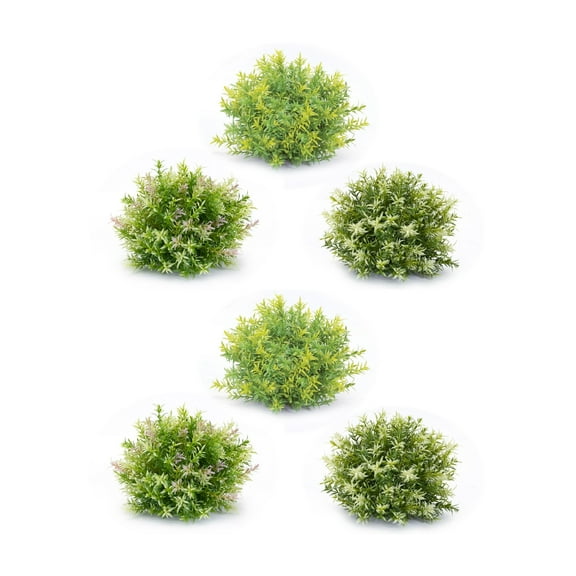Melrose Variegated Half Orb Bushes - 10" - Green - Set of 6