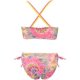 thumbnail image 2 of Traje de baño de 2 piezas para niñas con estampado de teñido anudado, traje de baño de ganchillo tropical para niños Rosado 6 Años Rosado 6 Años Xishao ropa, 2 of 2