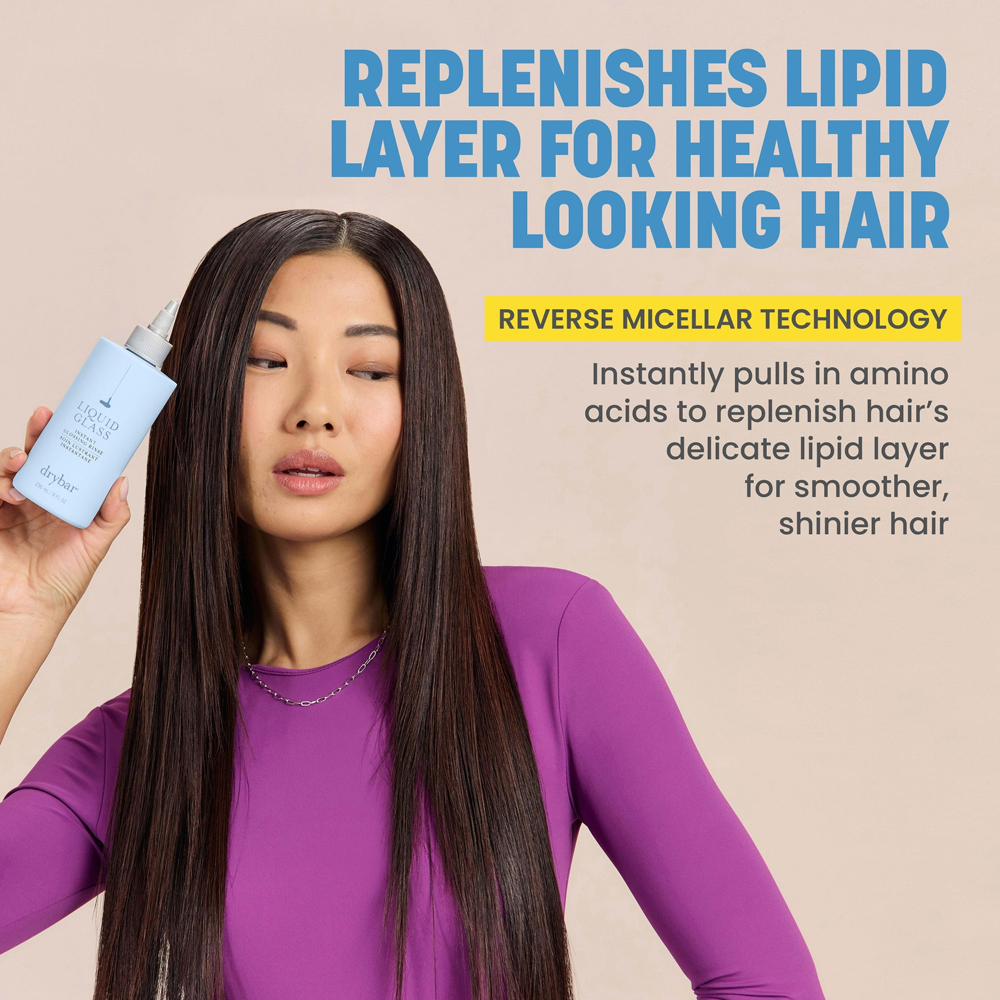 Drybar Liquid Glass Instant Hair Glossing Rinse Hair Care, 8 fl oz