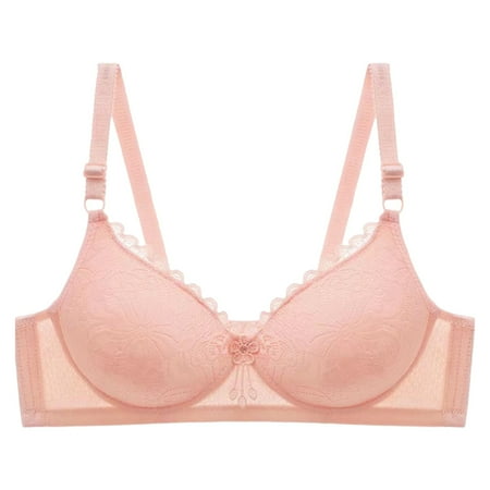 Women s Lace Edge Without Steel Ring Movement Seamless Gathering Adjustment Yoga Sleep Large Bra Bush up Bra