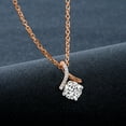 thumbnail image 4 of Diamond Pendant Necklace For Women | 2 Carat IGI Certified Round Shape Lab Grown Diamond | Priscilla Slider Lab Diamond Pendant Necklace 14K Rose Gold | FG-VS1-VS2 Quality | Friendly Diamonds, 4 of 7