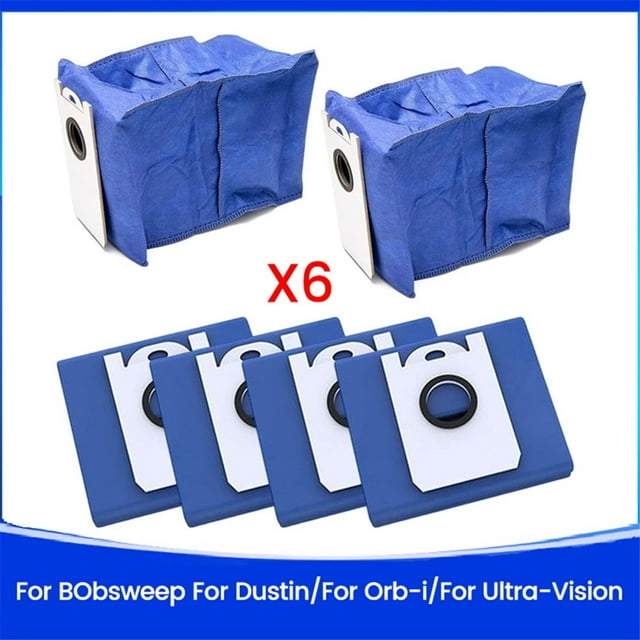 6 Piezas de Bolsas de Polvo para Aspiradoras BObsweep para Dustin/para -I/para Ultra-, Piezas de Aspiradoras Robot, Bolsa de Polvo