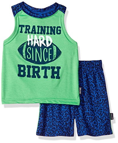 Spalding Boys Sleeve and Screen Print Athletic 2 Piece Set