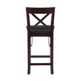 thumbnail image 5 of Wooden Folding Counter Stool With Cushion Seat and X Shape Back, Brown-Saltoro Sherpi, 5 of 12