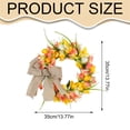 thumbnail image 3 of Spring Wreath For Front Door,Blooming Floral Wreath With Tulip,Daisy And Green Leaves Outdoor,Farmhouse Spring Summer Wreaths For Front Door Outside,Spring Decoration,13 Inch Door Wreaths,1 Pack, 3 of 9