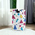 thumbnail image 6 of Yayeee Freestanding Laundry Hamper with Handle Collapsible Large Storage Basket for Clothes, Red Retro Pattern, 6 of 7