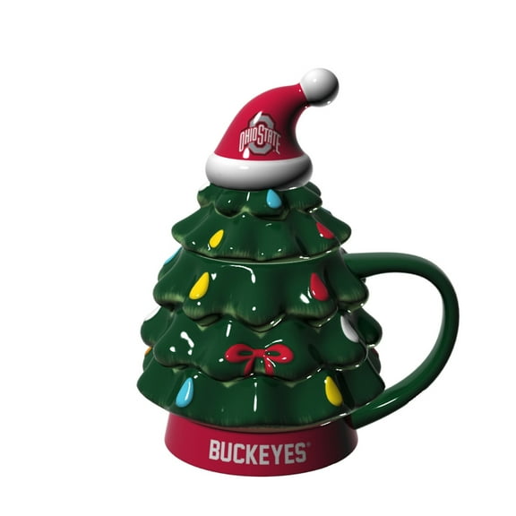 Ohio State Buckeyes 14oz. Christmas Tree Mug With Lid
