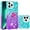 Blue Purple, variant on Phone Case for iPhone 13 Pro Max (Not fit 13 Pro), Shiny Bling Quicksand Effect TPU Bumper Case with Four Corners Anti-Fall Heavy Protection Cover for iPhone 13 Pro Max (6.7) Purple Blue