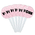 thumbnail image 1 of York Cupcake Picks Toppers - Set of 6 - Pink Speckles, 1 of 1