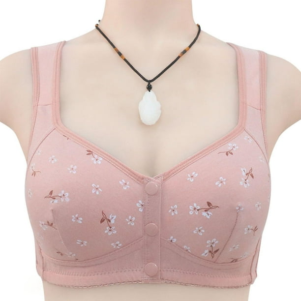 SMihono Front Closure Bra for Women, Wirefree Plus Size Push Up Bra  Comfortable Breathable Lightly Lined Lace Sports Bras with Wide Shoulder  Strap 36C-52C, Clearance $5 Bra! 