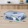 thumbnail image 2 of Lock & Lock Classics Recipientes herméticos rectangulares de plástico para almacenamiento de alimentos con tapa a prueba de fugas, 1,6 litros, juego de 2 transparentes (HPL824 x 2), 2 of 5