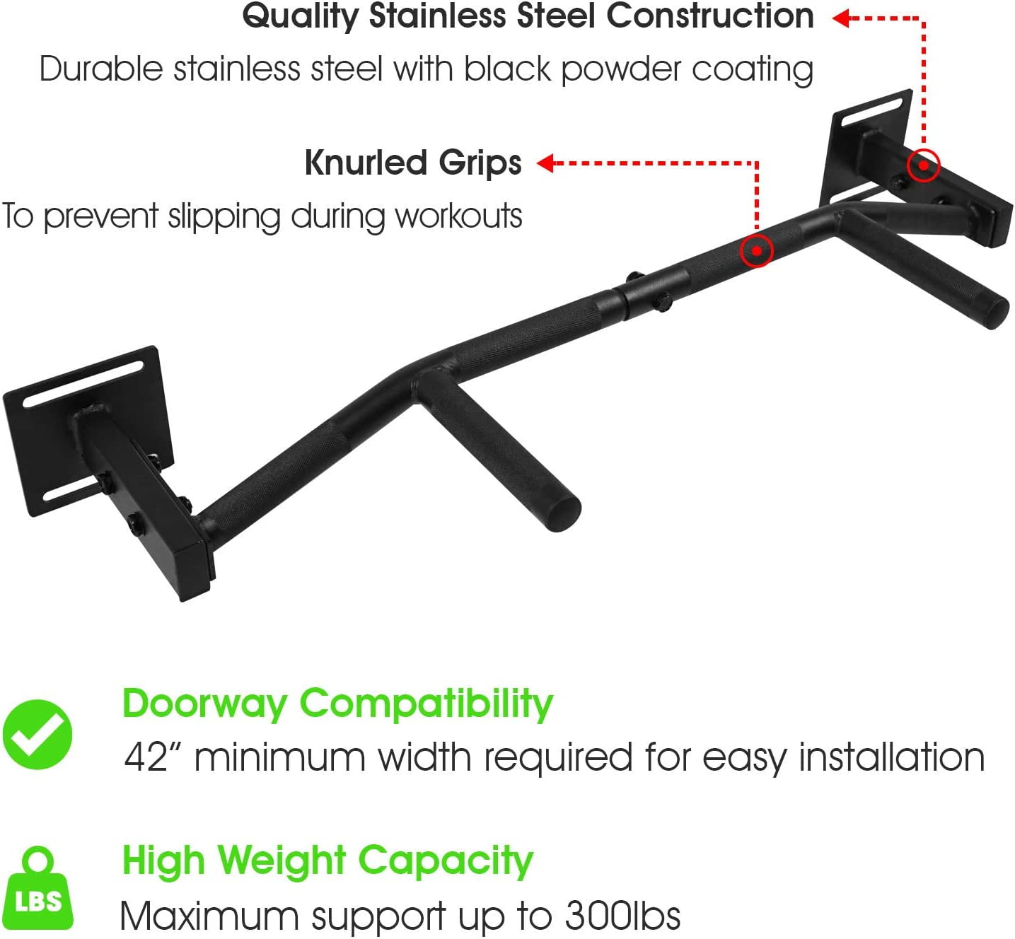 Yes4All Kingstud Chin Up Bar