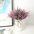 thumbnail image 4 of MINKUROW Artificial Lavender Flowers Fake Plants with Faux Plastic Wedding Bouquet for Table Centerpieces Home Kitchen Garden Farmhouse Decor 8Pcs Fuchsia, 4 of 6