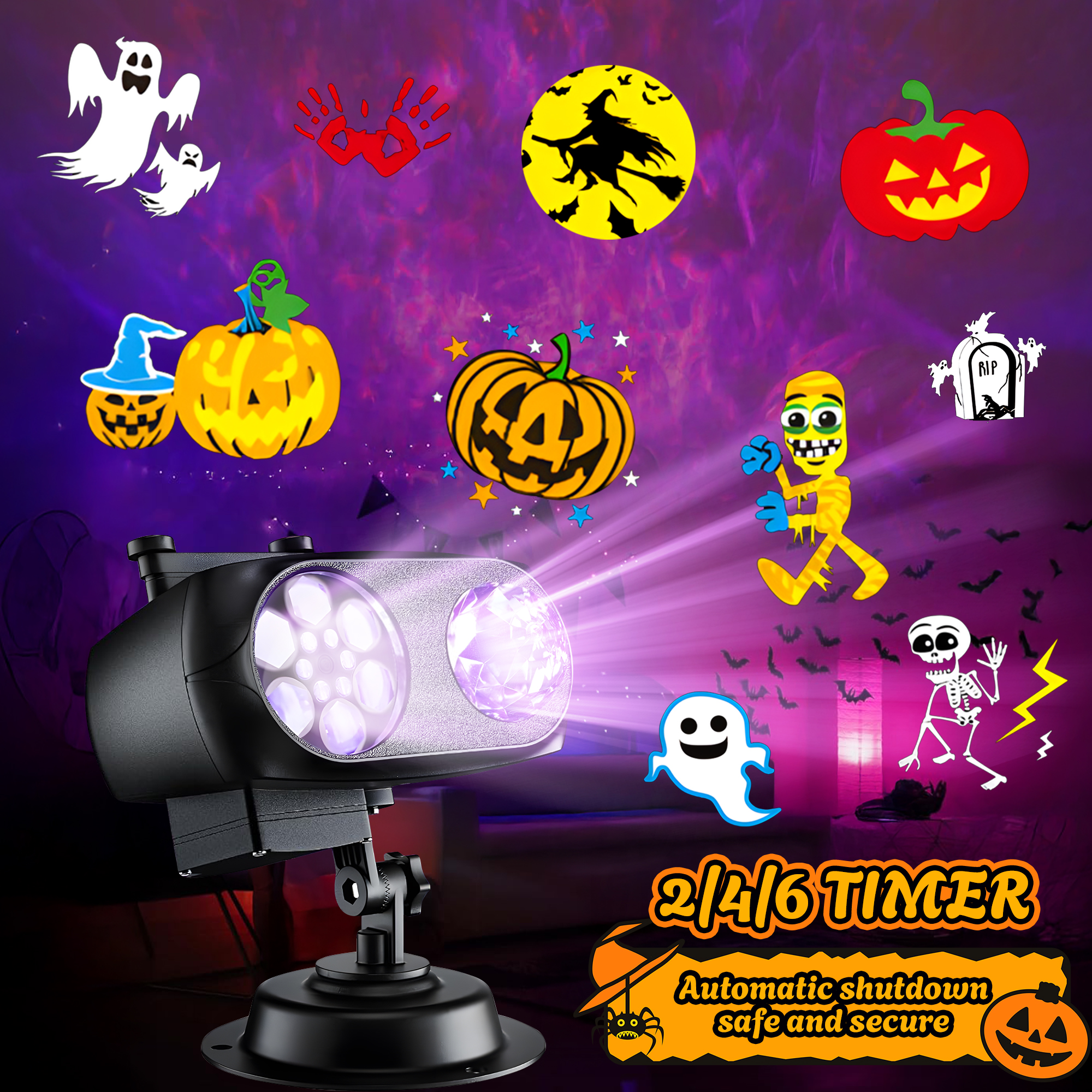 Morfone Halloween Projector Lights, Waterproof photo 3