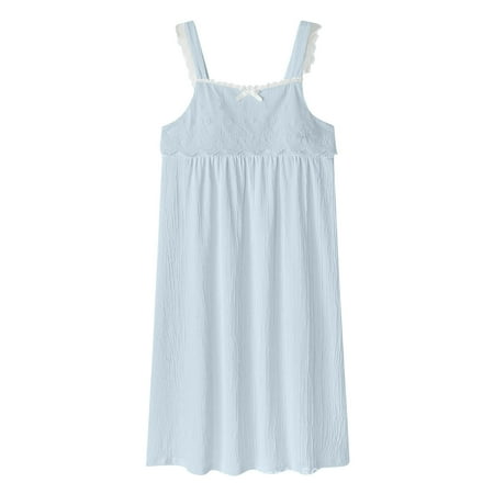 zbxnLI Plus Size Nightgown Women s Suspender Lingerie Nightdress Lace Bow Sexy Bathrobe