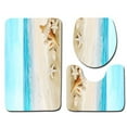 thumbnail image 3 of 3Pcs/set Bathroom Mat Set Anti-Slip bath carpet set carpet Kitchen Bath Mat Carpet Bathroom Toliet Rug Washable Beach Style, 3 of 7