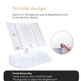 thumbnail image 4 of Led Makeup Mirror Three-Sided Foldable Fill Light Multifunction Cosmetic Mirror, 4 of 7