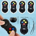 thumbnail image 2 of 4 Pieces Fidget Game Controller Pad, Keychain Fidget for Adults Teens, Mini Handheld Cam Fidget Pad Cube Anxiety and Stress Relief Sensory Toy with 8 Fun Features and Lanyard (Charming Color), 2 of 5
