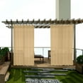 thumbnail image 3 of Xhegex Outdoor Curtains Waterproof Windproof Weatherproof Curtain for Patio, Cabana, Porch, Pergola and Gazebo, Grommet Top and Tab Bottom Drape, 1Panel, 52x72 inch, Yellow, 3 of 8