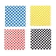 thumbnail image 1 of Hojas de papel 80 piezas Forros de cestas de alimentos para sándwiches, hamburguesas, hojas de papel encerado para envolver delicatessen a cuadros Azul-amarillo-rojo-negro, 1 of 5