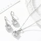 thumbnail image 3 of Conjunto de colr de pendientes de cristal de moda Conjunto de cristal Zulema Anillos de collar de aleación de circonio, 3 of 8