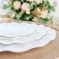 thumbnail image 6 of Balsa Circle 10 White 11" Round Disposable Salad Dinner Plastic Plates Gold Wavy Trim Wedding Party Tableware, 6 of 8