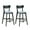 Black, variant on Hassch Set of 2 Modern Wooden Bar Chairs, Padded Counter Height Stools with Backrest and Footrest for Kitchen or Dining Room (Black)