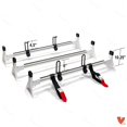 thumbnail image 4 of Vantech Ford Transit (Cargo) 2015-On 3 Barres Rack Profil Bas 54 Pouces Barres Aluminium Blanc, 4 of 4