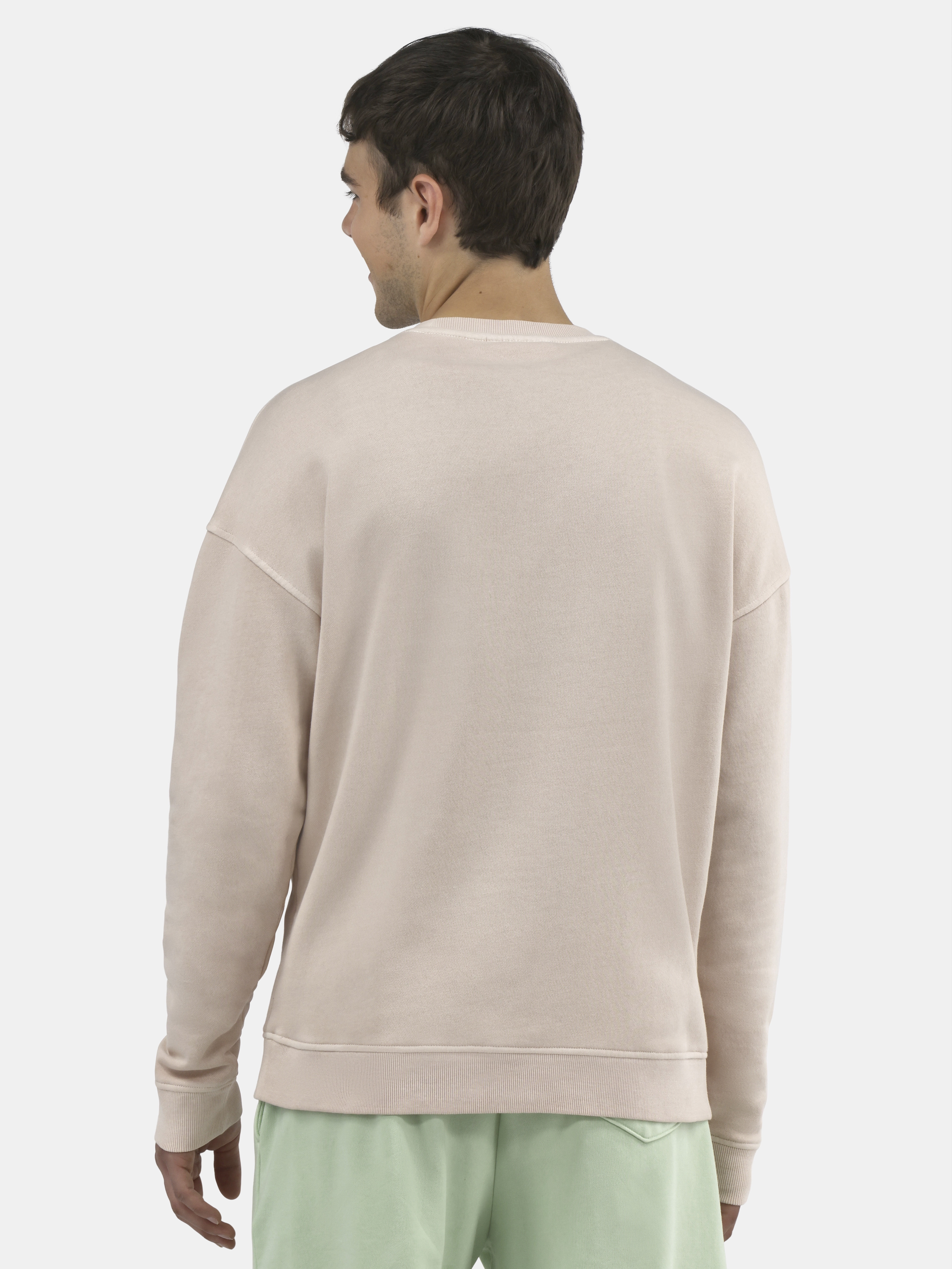 No Boundaries All Gender Fleece Crewneck Sweatshirt with Long Sleeves, Men's and Big Men’s