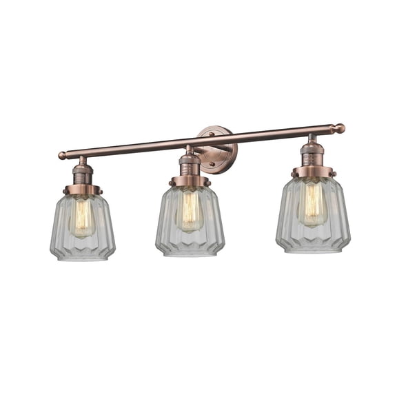 Innovations 3-LT LED Chatham 30" Bathroom Fixture - Antique Copper - 205-AC-G142-LED