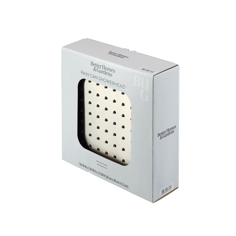 Better Homes & Gardens 8in Square Rain Showerhead, Nickel photo 6