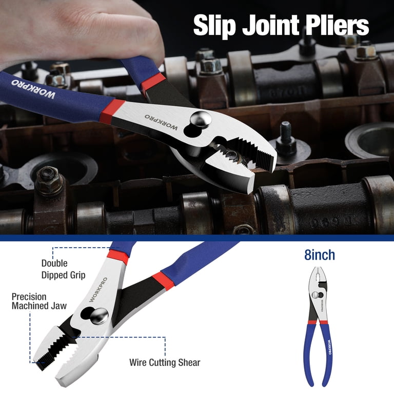 WORKPRO 7-Piece Pliers Set with Comfort Grip Handles photo 4