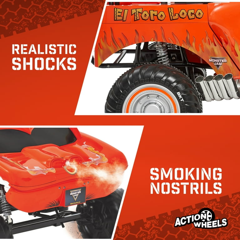 Monster Jam 24 Volt El Toro Loco Monster Truck that Blows Smoke For Boys Girls Ages 3 and up Walmart