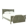 thumbnail image 3 of Benjara Sleigh Design Wooden King Size Headboard and Footboard, Gray, 3 of 3