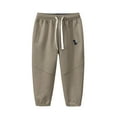 thumbnail image 2 of Ahuyic Long Pants for Kids,Boys Girls Dinosaur Print Loose Sport Pants Casual Joggers with Elastic Waist for Everyday Wear,4 Years Khaki, 2 of 3