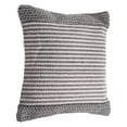 thumbnail image 6 of Laddha Home Designs Handwoven Striped Cotton Throw Pillow Cover - 20" - Gray and Cream, 6 of 7