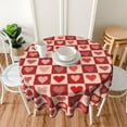 thumbnail image 3 of Valentine''s Day Love Round Tablecloth 60 Inch Washable Reusable Decoration Table Cover for Kitchen Party, 3 of 6