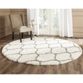 thumbnail image 2 of Safavieh Hudson Shag Collection SGH280A Ivory and Grey Round Area Rug, 7 feet in Diameter (7' Diameter), 2 of 3