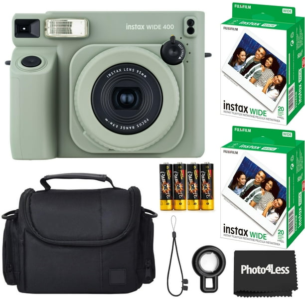 Cámara de película instantánea Fujifilm Instax Wide 400 (verde salvia)