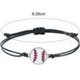 thumbnail image 6 of Happy date 6pcs Football Bracelets, Sports Bracelet Football Braided Unisex Adjustable Wax Line Bracelet Fan Gift Student Bracelet, 6 of 8
